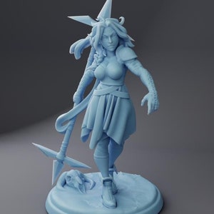 Cynes the Goliath Warrior - 3d printed 28mm 32mm Miniatures for Dungeons and Dragons (DnD, D&D) by Twin Goddess Miniatures