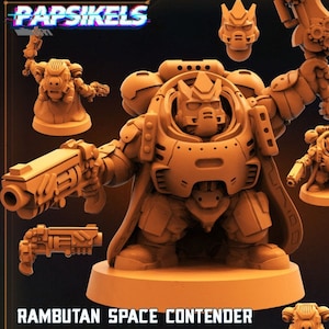 Rambutan Space Contender - Lord Set - SciFi | 28mm Miniatures Tabletop Gaming (Cyberpunk, Shadowrun, Stargrave) by Papsikels