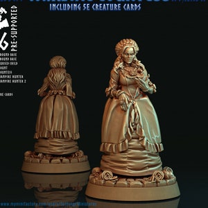 Female Vampire - Vampire Court - 28mm or 32mm Miniatures for Tabletop Gaming - DnD D&D - by Suttungr Miniatures
