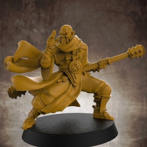 Male RPG Monk - Human, Elf, Half Orc and Tiefling - 32mm | 28mm Miniatures for Dungeons and Dragons (DnD, D&D, ) by Lion Tower
