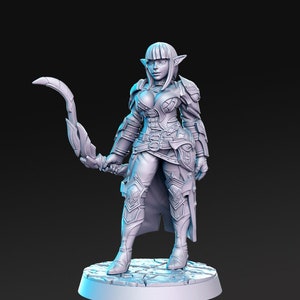 Mirvielle - Female Archer - 28mm - 32mm - Miniatures for Tabletop Gaming RPG Mini (DnD, D&D,  ) by RN Estudio