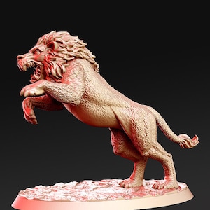 Raios - Lion - Gladiator - 32mm - 28mm Miniatures for Tabletop Gaming (DnD, D&D,  ) by RN Estudio