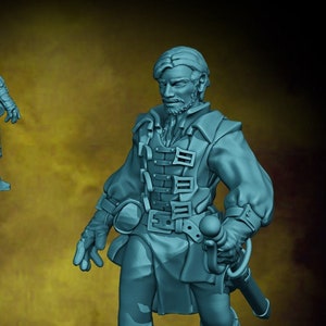 Male Novice Swashbuckler - Swordsman - Hero RPG - 28mm | 32mmMiniatures for Tabletop Gaming (DnD, D&D) by Velrock Art