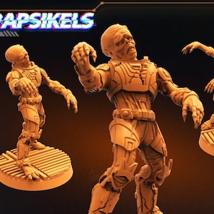 Space Crew Abomination - Rambutan Breakers - Space Zombie - 28mm Miniature - Tabletop Gaming (Cyberpunk RED, CP2020, Shadowrun) by Papsikels