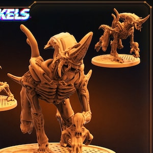 Horned Alien - Rambutan Breakers - Space Monster - 28mm Miniatures - Tabletop Gaming (Cyberpunk RED, CP2020, Shadowrun) by Papsikels