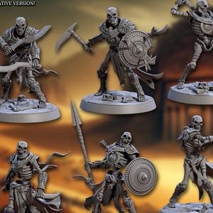 Skeletal Nephilim - Tombsworn Skeletons of Denmora - 28mm or 32mm Miniatures for Tabletop Gaming (DnD, D&D, Pathfinder)
