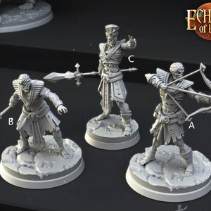 Ancient Guard - Skeleton Mummy Egyptian Tomb - Echoes of Life - 28mm | Miniatures for Tabletop Gaming (DnD, D&D) by CastNPlay - Cast N Play