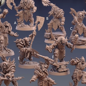Orcs - Orc Powerbrokers of the Void - Ogre Pack - 28mm 3d Printed Miniatures for Tabletop Gaming (DnD, D&D) by Daybreak Miniatures