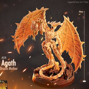 Demon - Agath Oracle Mother - Evil Angel - Depths of Hell - 28mm  Miniatures for Tabletop Gaming (DnD, D&D, ) by CastNPlay