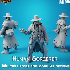 Human Sorcerer - Male Steampunk - Carren Pirates - 32mm | 28mm Miniatures for Tabletop Gaming (DnD, D&D) by Arcane Minis