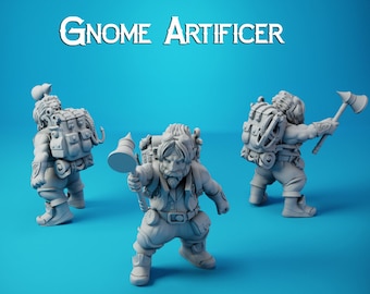 Gnome Artificer -  Merchant Guild - 32mm - 28mm Miniatures for Tabletop Gaming (DnD, D&D) by Arcane Minis