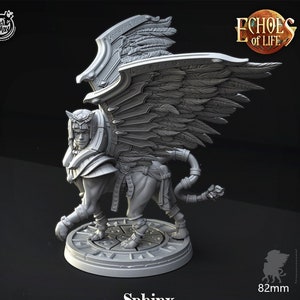 Sphinx - Egyptian Pyramid - Beast Undead Tomb - Echoes of Life - 28mm | Miniatures for Tabletop Gaming (DnD, D&D) by CastNPlay - Cast N Play