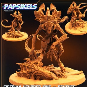 Cyberpunk Alien Monster - Gigerian King - 28mm Miniatures for Tabletop Gaming (Starfinder, Cyberpunk RED, CP2020, Shadowrun) by Papsikels