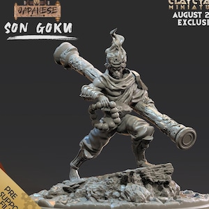 Son Goku - Japanese Deity - God - Tabletop Gaming Miniatures (DnD, D&D, Tabletop Miniature, Painting) by ClayCyanide