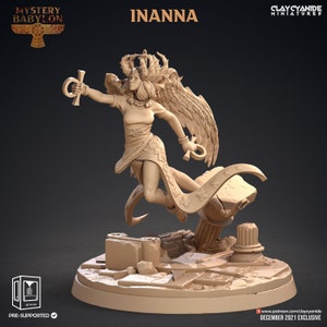 Inanna - Angel - Goddess - Mystery Babylon - 28mm -32mm - Miniatures (DnD, D&D, Tabletop Miniature, Painting) by ClayCyanide