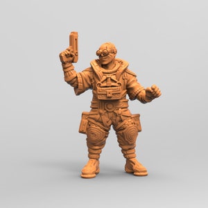 Cyberpunk NPC - Expert Smuggler - 28mm Miniatures for Tabletop Gaming (Starfinder, Cyberpunk RED, CP2020, Shadowrun) by Papsikels