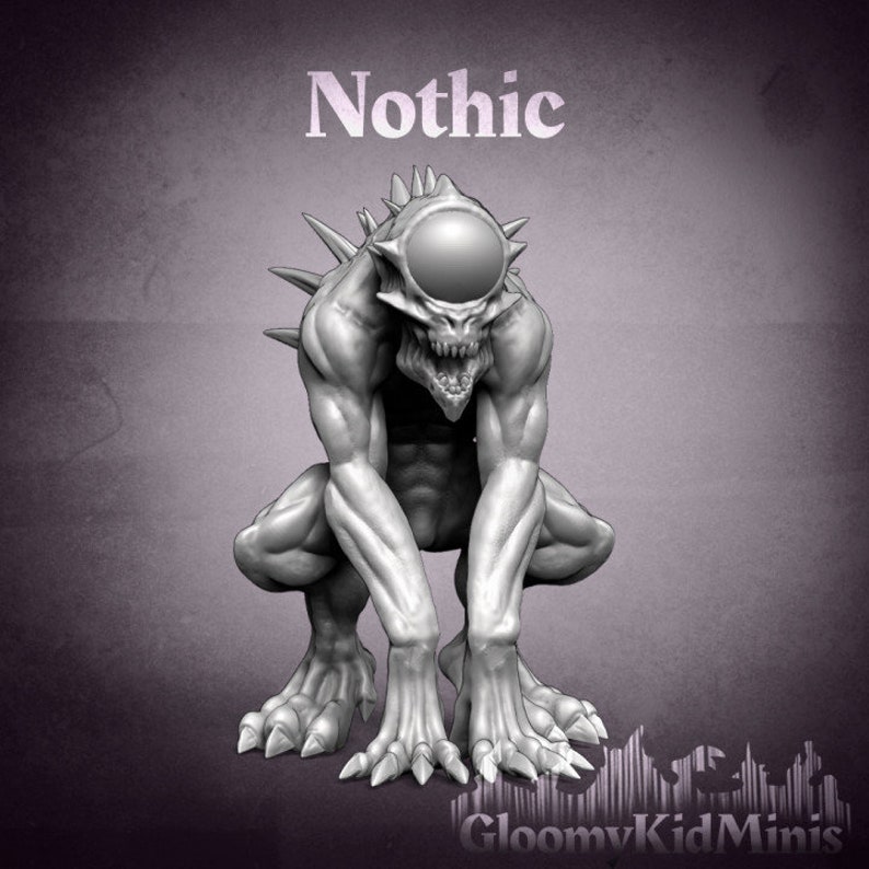 Nothic Dnd One Eyed Monster 3d Printed 28mm or 32mm Mini  Etsy