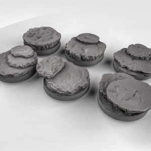 Rock Platform Bases - Highly Detailed Scenic Bases - 28mm|32mm Miniatures for Tabletop Gaming (DnD, D&D) by Duncan Shadow