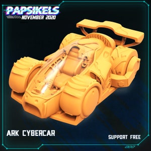 Cyberpunk Car - Ark Cybercar - 28mm Miniatures for Tabletop Gaming (Starfinder, Cyberpunk RED, CP2020, Shadowrun) by Papsikels