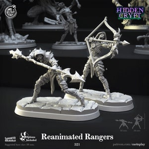Gereanimeerde Rangers - Ondoden - Skeletwachter - Verborgen crypte - 28 mm | Miniaturen voor gaming op tafel (DnD, D&D) van CastNPlay - Cast N Play