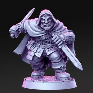 Dwarf Rogue - Orwin - Thieves and Assassins - 28mm Miniatures for Tabletop Gaming (DnD, D&D,  ) by RN Estudio