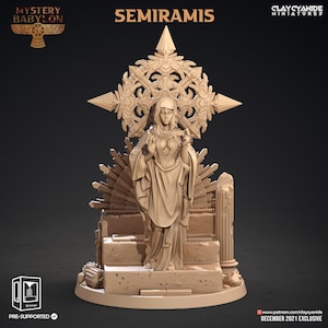 Queen - Semiramis - Goddess - Mystery Babylon - 28mm -32mm - Miniatures (DnD, D&D, Tabletop Miniature, Painting) by ClayCyanide