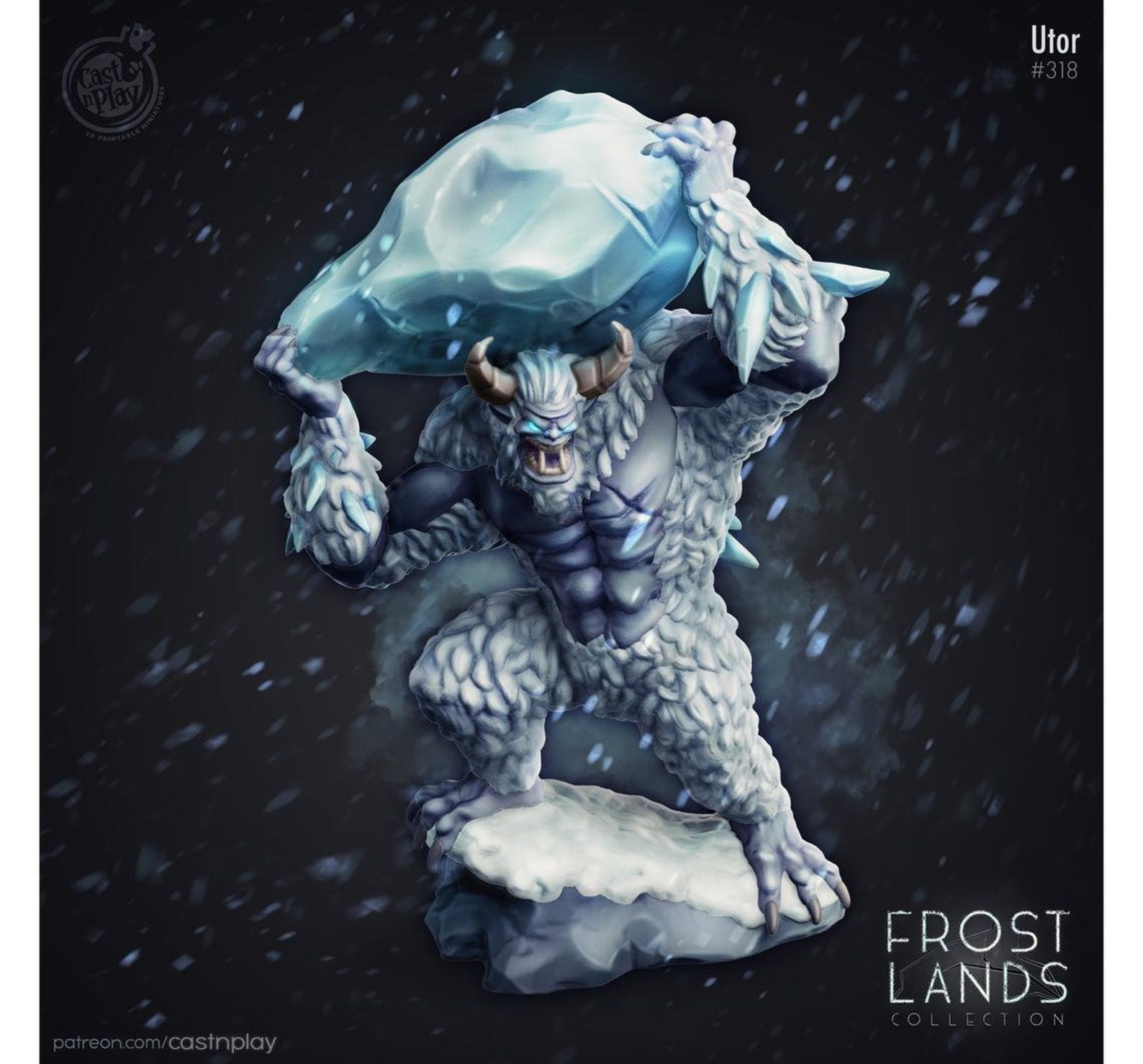 Utor Frost Yeti Frost Lands 28mm Miniatures for Tabletop Etsy