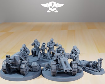 Grimguard Decimators - Heavy Weapons - Mortar Team - 28mm | Miniatures for Tabletop Gaming (DnD, D&D, Wargames) by StationForge