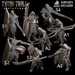 Elf Army Pack - Swordsman - Archers - Elves - Elven  - 28mm - 32mm Miniatures for Dungeons and Dragons (DnD, D&D) by TytanTroll Miniatures