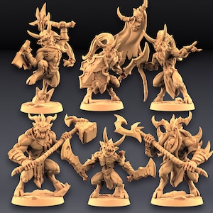 Demon Warriors - Abyssal Demons - 28mm Miniatures for Tabletop Gaming (DnD, D&D, ) by Artisan Guild
