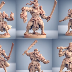Oni Hobgoblin Warriors - Ogre - 3d Printed Model | 28mm Miniatures for Tabletop Gaming - Dragons (DnD, D&D, Pathfinder) by Artisan Guild