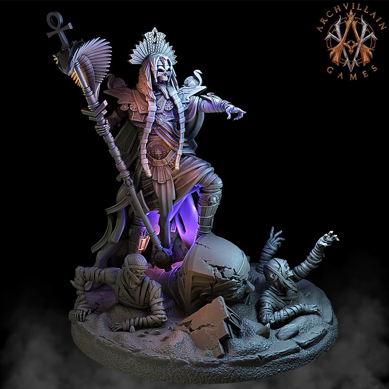 Undead Lich Becomes A Paladin The God King Undead Lich Lord 28mm Miniatures for | Etsy