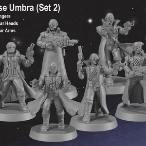 Underhive Gangers Set 2 - Casa Umbra - Miniature da 28 mm per giochi da tavolo (Cyberpunk RED, Shadowrun) di MonstrousEncounters