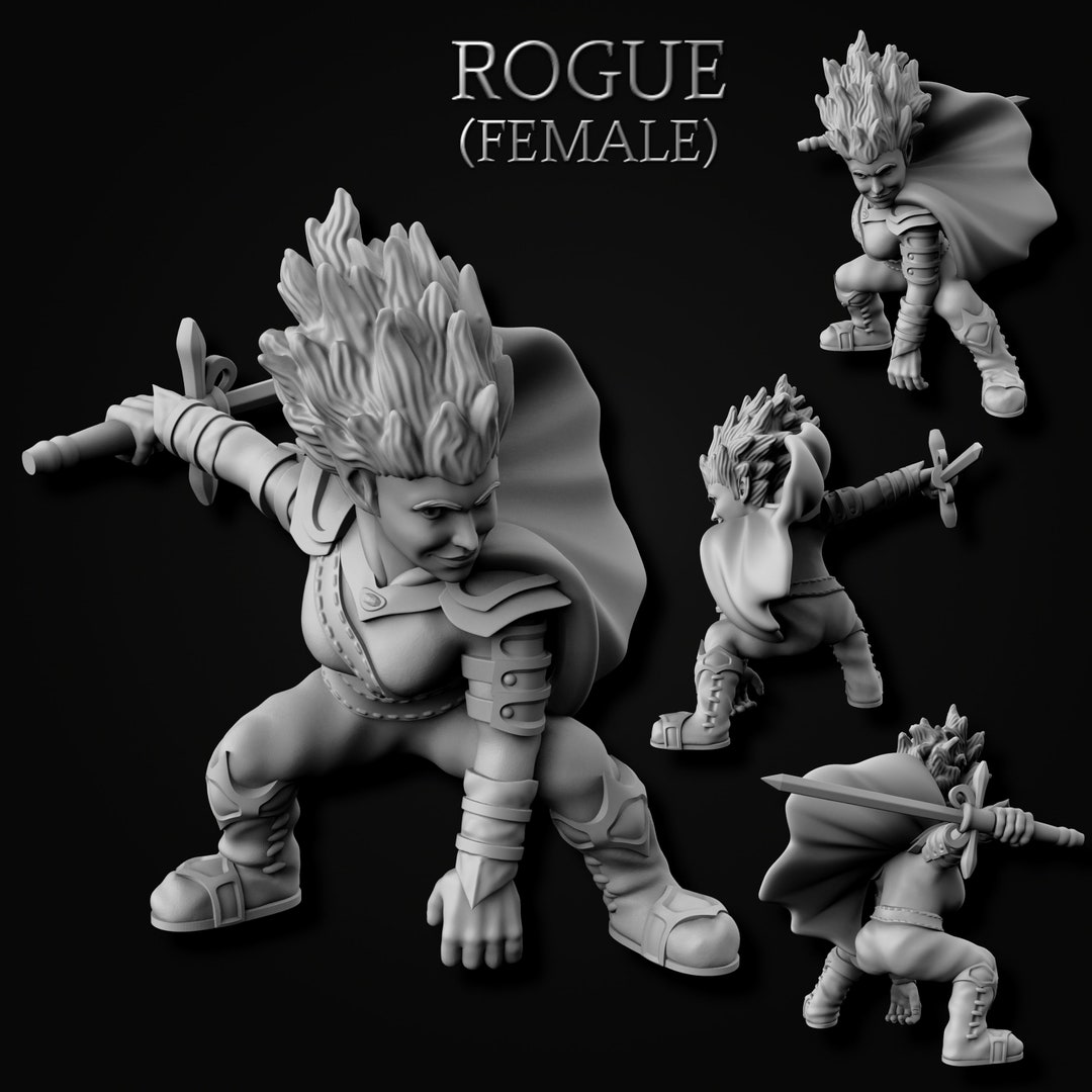 Female Gnome Rogue - Gnomish Adventurers - 32mm | 28mm Miniatures