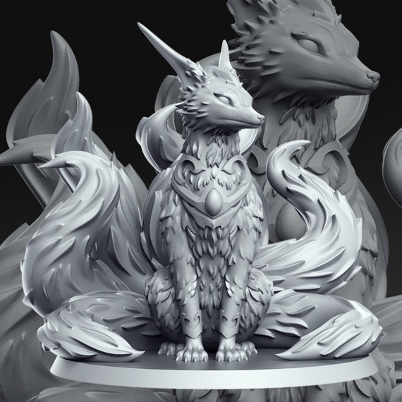 Tsune - 9 Tails Legendary Fox - Kitusne - 28mm | 32mm - Miniatures
