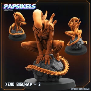 Xeno BigChap 3 Alien vs. Humans - 28mm Miniatures for Tabletop Gaming (Starfinder, Cyberpunk RED, CP2020, Shadowrun) by Papsikels