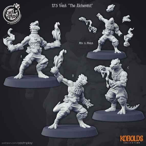 Alchemist available in 28 mm or 32 mm scale modular for DnD and tabletop