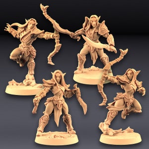 Wood Elf Warriors - Deepwood Alfar Elves - 28mm | 32mmMiniatures for Tabletop Gaming (DnD, D&D) by Artisan Guild