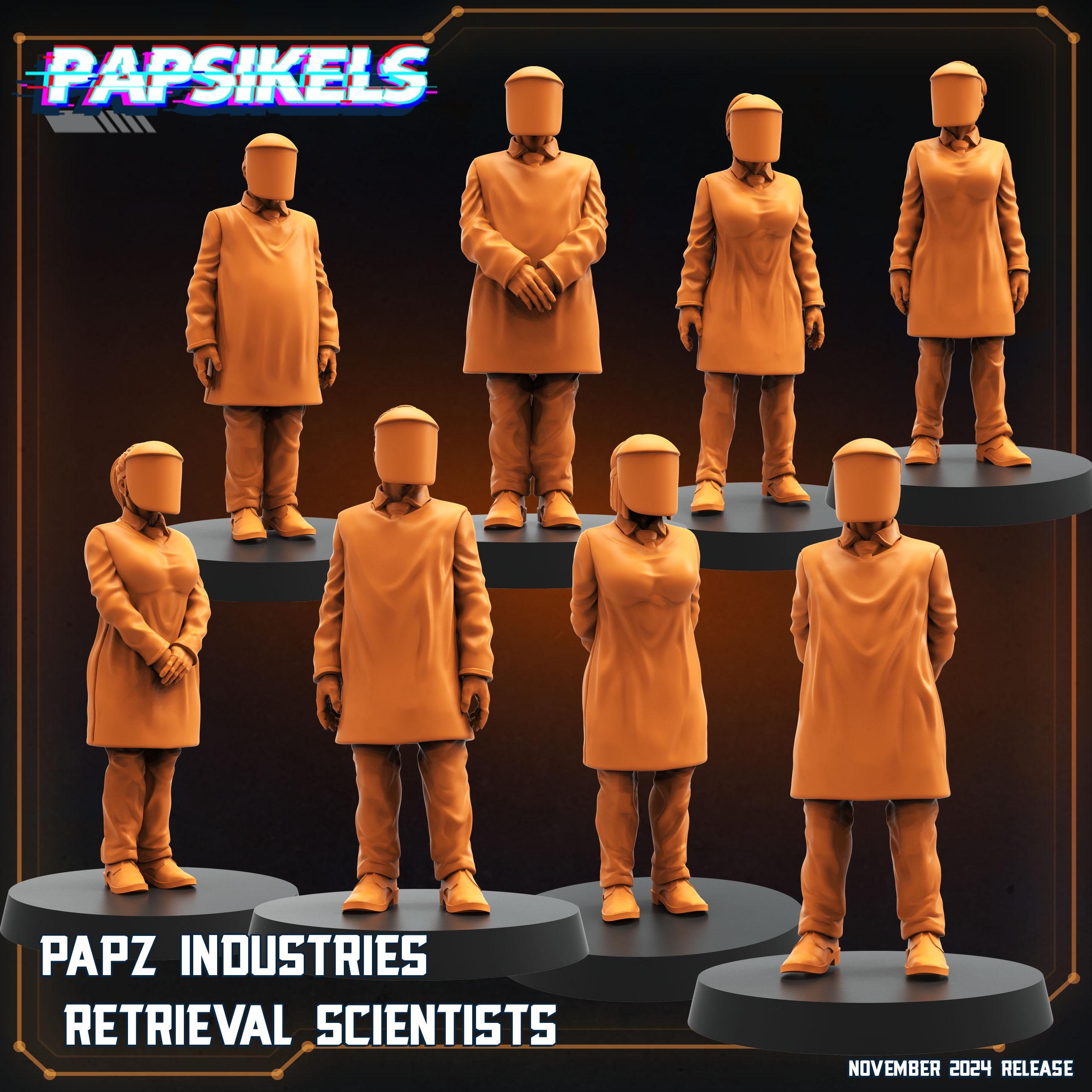 Papz Industries Retrieval Science - 28 mm Miniaturen für Tabletop Gaming (Starfinder, Cyberpunk RED, Capsicult, Shadowrun) von Papsikels