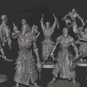 Pain Lords Warrior  - 28mm Tabletop Gaming Army 3d printed (DnD, War Games, Dragons) Mini - 40k by Edge Miniatures