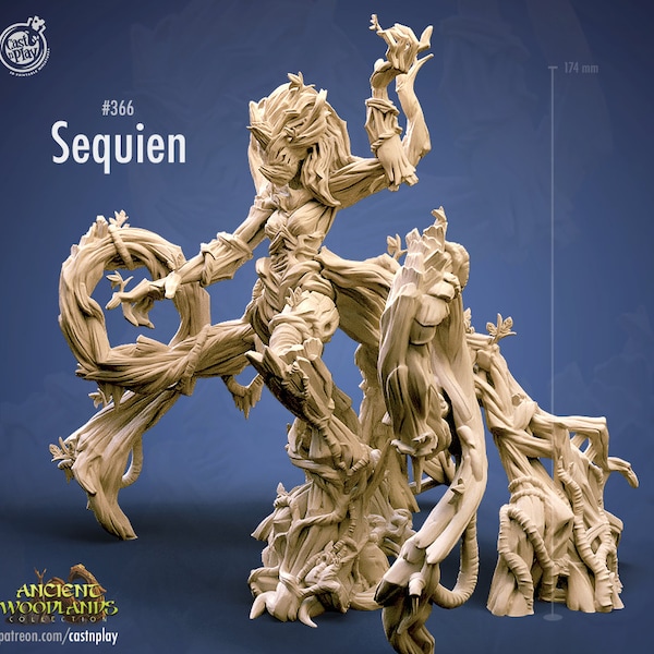 Sequien - Forest Creature - Treemen - Ancient Woodlands - 28mm  Miniatures for Tabletop Gaming (DnD, D&D, ) by CastNPlay