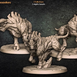 Kalkotaurs - Bulls - Minotaurs - Dumlok Flameseekers | 28mm Miniatures for Tabletop Gaming (DnD, D&D,  ) by Artisan Guild