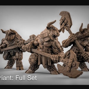 Minotaur Warrior with Great axes - Minotaurs Set -  28mm | 32mmMiniatures for Tabletop Gaming (DnD, D&D) by Duncan Shadow