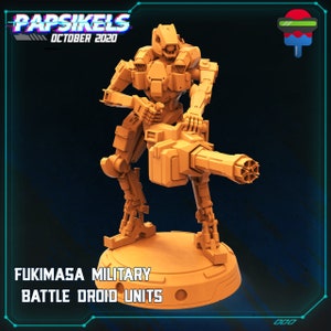 Cyberpunk Droid - Fukimasa Corp Droid - 28mm Miniatures for Tabletop Gaming (Starfinder, Cyberpunk RED, CP2020, Shadowrun) by Papsikels
