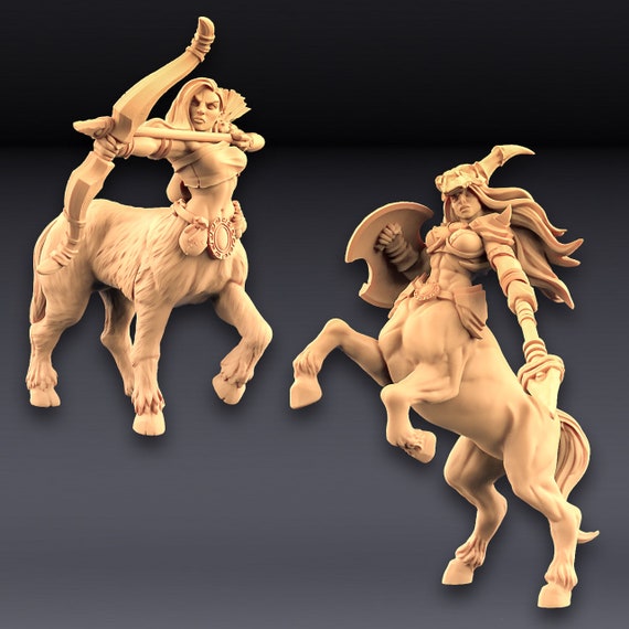 Female Centaur and Sagittarius Wood Elves 28mm Miniatures Etsy