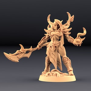 Wood Elf Princess Endelshar - Deepwood Alfar Elves - Fire Druid - 28mm Miniatures for Tabletop Gaming (DnD, D&D) by Artisan Guild