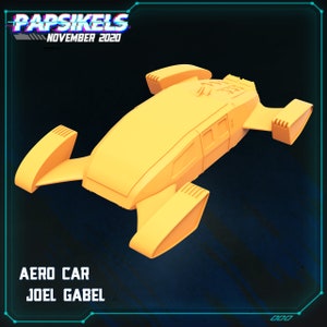 Cyberpunk Car - Corpo Aero Car - 28mm Miniatures for Tabletop Gaming (Starfinder, Cyberpunk RED, CP2020, Shadowrun) by Papsikels
