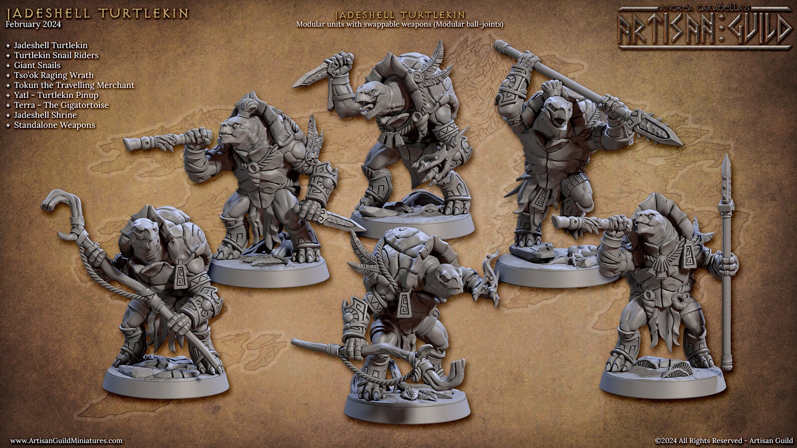 Turtlekin Jadeshell Turtlekin FULL SET All Models From Release - 28mm Printed ...