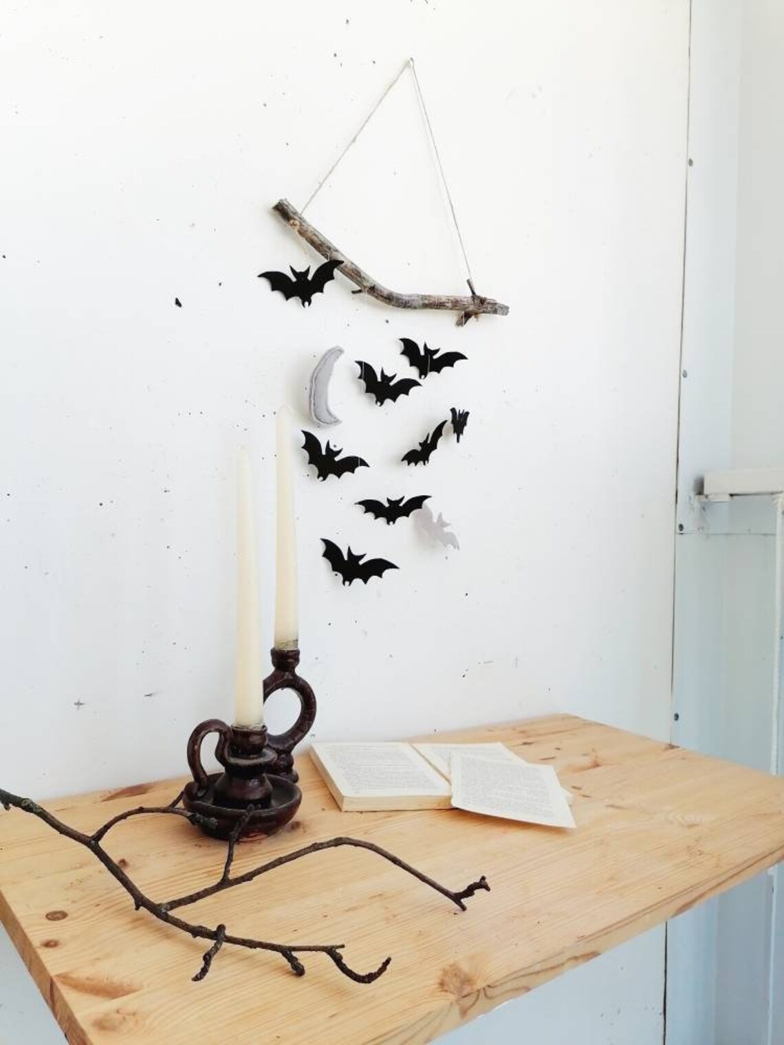 Flying Bats decor Bats Garland Gotic wall decor Wall Decor Etsy