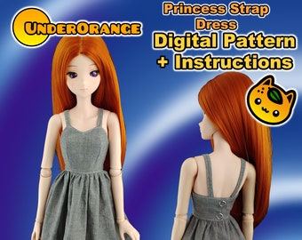 Princess Strap Dress Digital Pattern and Instructions for Smartdoll